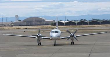The NOAA research vessel Ronald H. Brown, above, played host to the AMF2 for ACAPEX. The G-1 returned to McClellan Airfield in Sacramento, California, for flights over the Sierra Nevada and Pacific Ocean.